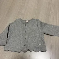 petit main グレー カーディガン 80