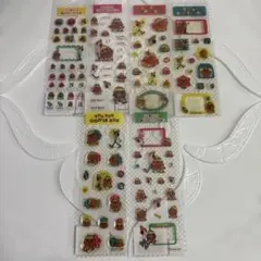 昭和レトロシール ノッポさん ゴン太くんシール 6シートセット 新品未使用
