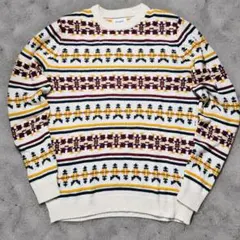 PULL&BEAR 総柄ニット M 幾何学 レトロ Y2K