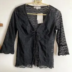 お値下げ【新品・未使用品】GLACIER　レースカーディガン　黒