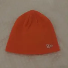 NEW ERA オレンジ ニット帽 ビーニー フリーサイズ