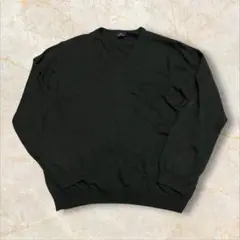 M*n様 00s ブルックスブラザーズ Vネックニットセーター USメンズ グリ