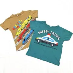 Tシャツ　100㎝　新幹線　パトカー　ドクターイエロー　こまち