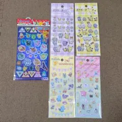 新品 ポケモン キラッとシール+プチプチシール+キラキラシール 計5枚