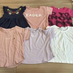 90 女の子　子供服　保育園着　半袖　Tシャツ　チュニック　夏服　まとめ売り