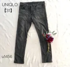 ユニクロ　UNIQLO スキニー　デニム　ヒートテック　ウォッシュ加工　黒　31