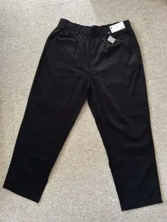 【新品】GUコーデュロイシェフパンツ ブラック XXL