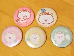 サンリオ がおぱわるぅ 缶バッジ 5個セット まとめ売り 織り布
