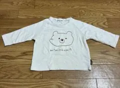 クマ柄 ベビー服 トレーナー 長袖 90cm ホワイト