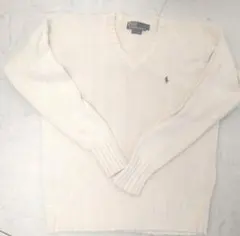 Polo by Ralph Lauren アイボリー Vネック セーター M