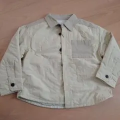 ベージュ ボタン付きシャツジャケット 100cm
