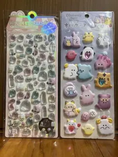 オバケーヌシール2点セット（ドロップシール、マシュマロシール）