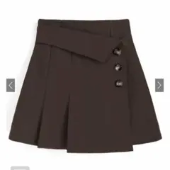 GRL インパン裏地付きアシンメトリーミニスカート 【tu725】ブラウン