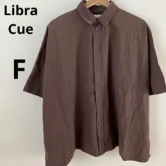 Libra Cue リブラキュー ビッグシルエット半袖シャツ F ブラウン 茶色のサムネイル