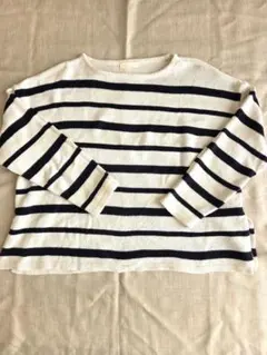 アースミュージック&エコロジー　ボーダー　長袖ニット