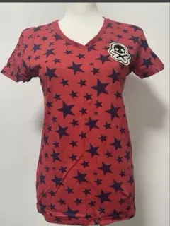 HYDROGEN ハイドロゲン Tシャツ 赤 星柄 スカル 半袖 トップス Mのサムネイル