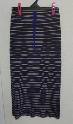 niko and ... ネイビー ストライプ タイト スカート【未使用に近い】