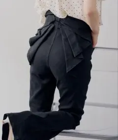 ナイスクラップ バックリボンデニムフレアパンツのサムネイル