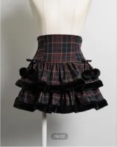 新品 H.jelly h.naoto ボリュームパニエスカート 赤チェック - メルカリ