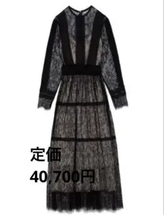 【人気商品】FRAY I.D ピンタックシフォンレース ワンピース