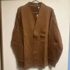 メンズスウェットカーディガン34ブラウン Lサイズ