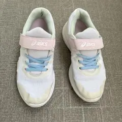 asics ベルクロスニーカー ホワイト/ピンク