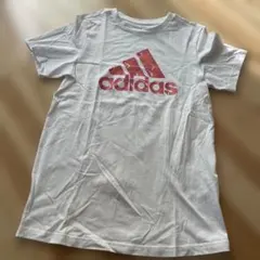 adidas 半袖 Tシャツ ホワイト ピンク ロゴのサムネイル