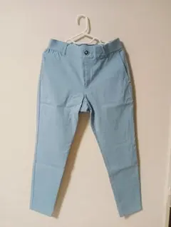 【新品】espacedecalmaライトブルースリムフィット カジュアルパンツ