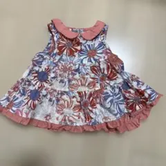 サンリオ　キティ　花柄ワンピース　90cm 隠れキティのサムネイル