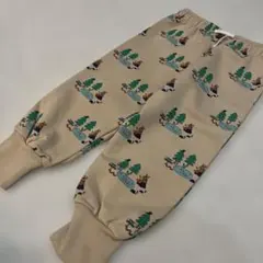 【新品未使用】TINYCOTTONS うさぎ柄 裏起毛パンツ 6y