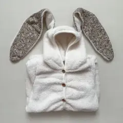【新品未使用】 macbebe rabbit food suit ホワイト 6m