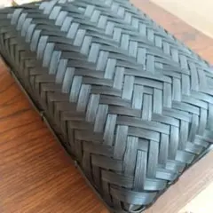 竹籠　黒竹籠　小物入れ　蓋付きかご