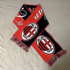 ACミラン サッカーマフラー 古着 スカーフ ACM 1899 美品 赤 黒 白