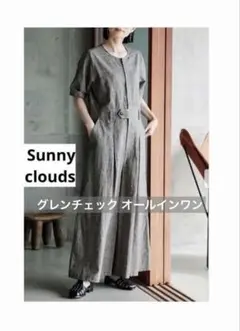 新品✨サニークラウズ グレンチェックのオールインワン¥9,460 【M】