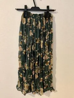 花柄 シフォン スカート