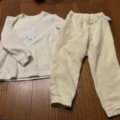 ミッフィー　刺繍フリースパジャマ上下セット 110cm