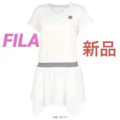 FILA　テニスウェア　ワンピース　レディース　L【新品】半袖　ホワイト