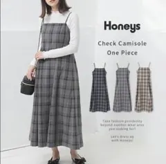 ハニーズ　キャミワンピース　チェック柄