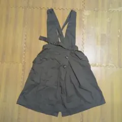 BREEZE ミニ丈サロペットスカート カーキ