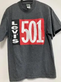 90s USA製 Levi's 501 ビッグロゴ Tシャツ M グレーのサムネイル
