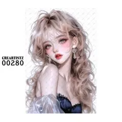 00280 ガール ペーパー/ステッカー 4枚 CREARTISTZ