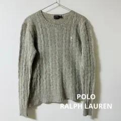 美品♡ ポロラルフローレン ケーブルニットセーター　カシミヤ混 Mサイズ