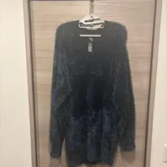 SHAREEF ダークブルー Vネックセーター