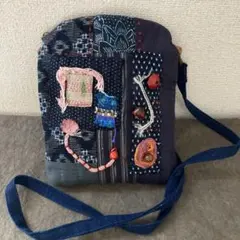 袢纏古布刺し子織り ショルダーバッグ 和柄 - メルカリ