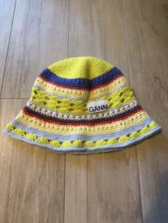 GANNI ガニー クロシェ Crochet バケットハット 二階堂ふみさん着用
