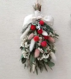 ドライフラワー＊スワッグ＊冬スワッグ＊クリスマス