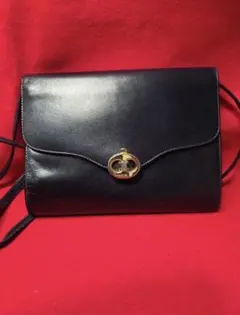 【美品】セリーヌ トリオンフ ショルダーバッグ 2way ゴールド金具 ブラック