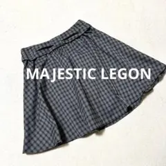 MAJESTIC LEGON チェック プリーツスカート インナー付き 膝丈