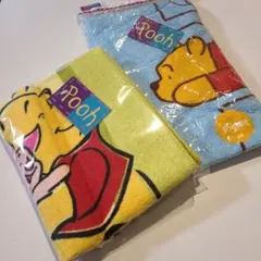 未使用　プーさん フェイスタオル 2枚セット