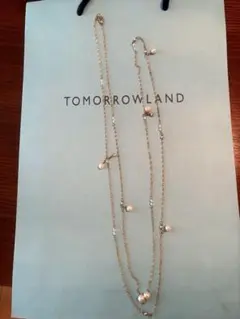 トゥモローランド TOMORROWLANDパールビーズロングネックレスゴールド